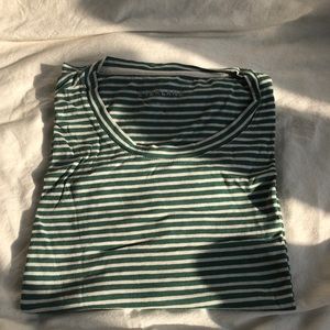 Everlane green striped short sleeve tee